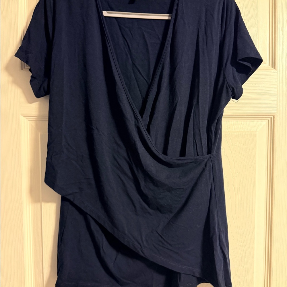 Navy Blue Women's Angel Maternity Top